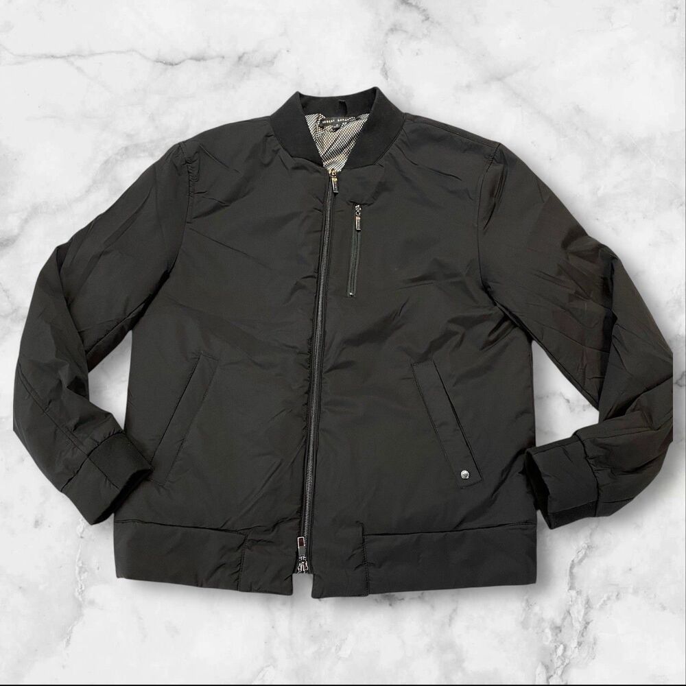 ROBERT BARAKETT Crescent Baseball Jacket‎ Black - Men’s Size Small